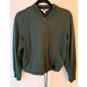 Never worn Green zip up hoodie